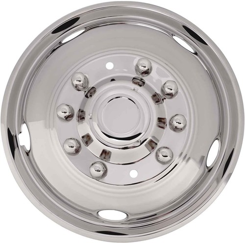 2005-2025 Ford F450/F550 19.5" 10 Lug Dually Wheel Simulators Stainless Steel - Picture 2 of 6