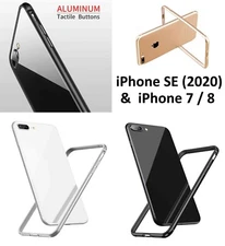 For iPhone 7/8 & iPhone SE 2020 Ultra Thin Hard Aluminum Metal BUMPER FRAME Case