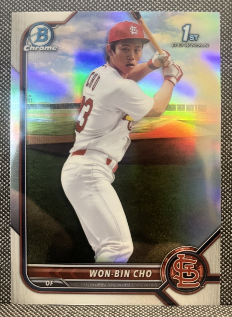 2022 Bowman Chrome Won-Bin Cho #BCP-154 REFRACTOR /499 - St. Louis Cardinals