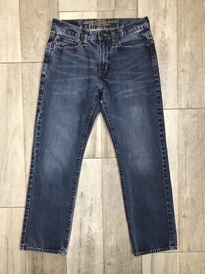 American Eagle Slim Straight Leg Jeans Mens Size 30x30 Blue Denim Fast Shipping