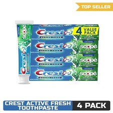 Crest Complete Active Fresh + Whitening Toothpaste, 5.5oz (Pack of 4) 0.98 per gallon