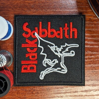#ad #ad Black Sabbath Patch Heavy Metal Rock Band Ozzy Demon Embroidered Iron On 3x3” $4.00