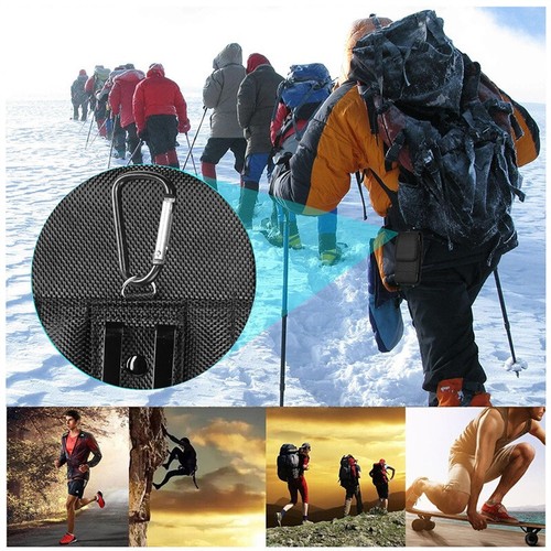 For Apple iPhone 16 Plus, iPhone Pro Max Heavy Duty Black Nylon Vertical Pouch - Picture 5 of 8