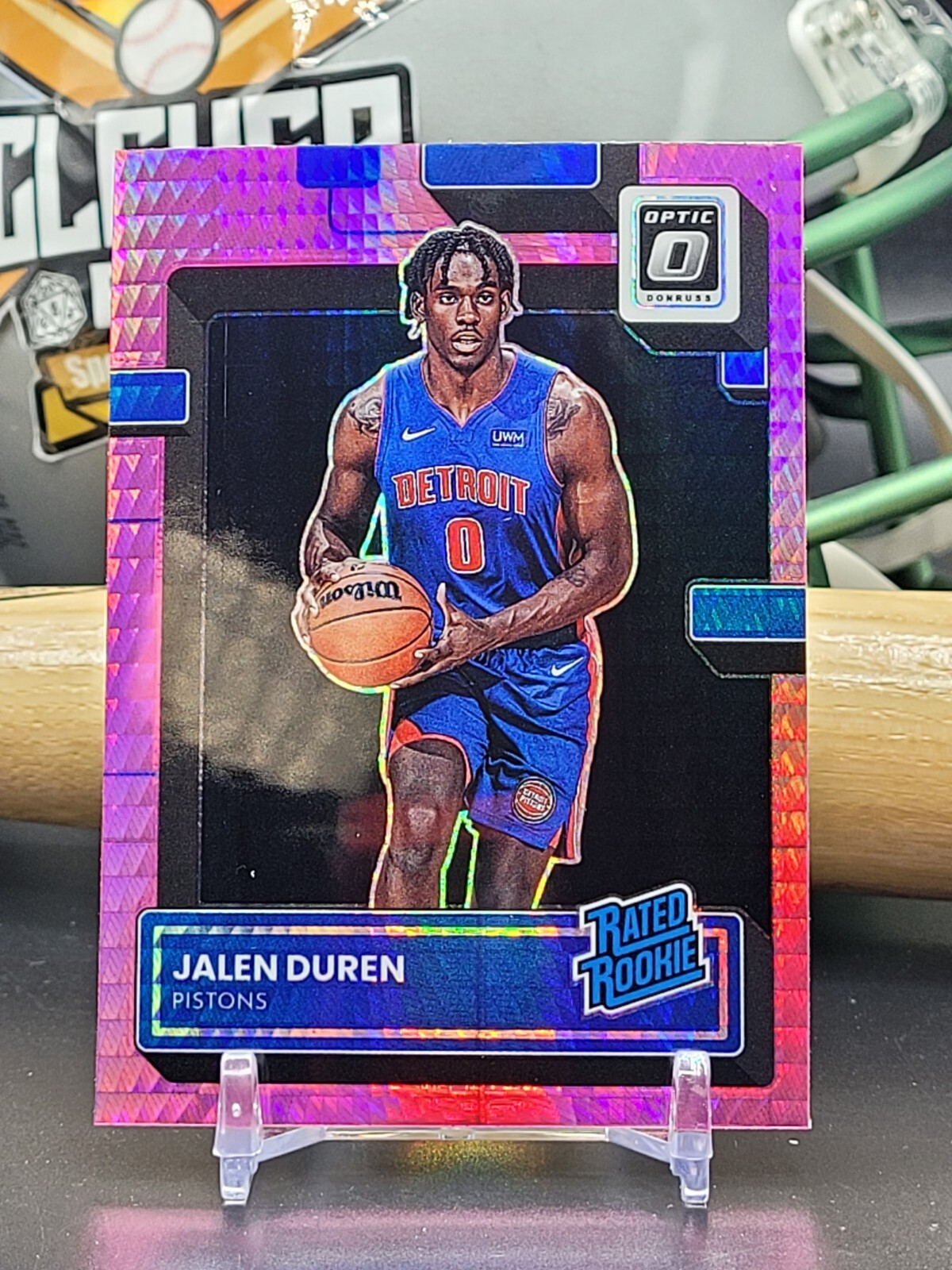 JALEN DUREN 2022-23 Donruss Optic Hyper Pink Prizm Rated Rookie #227 (CBNG)