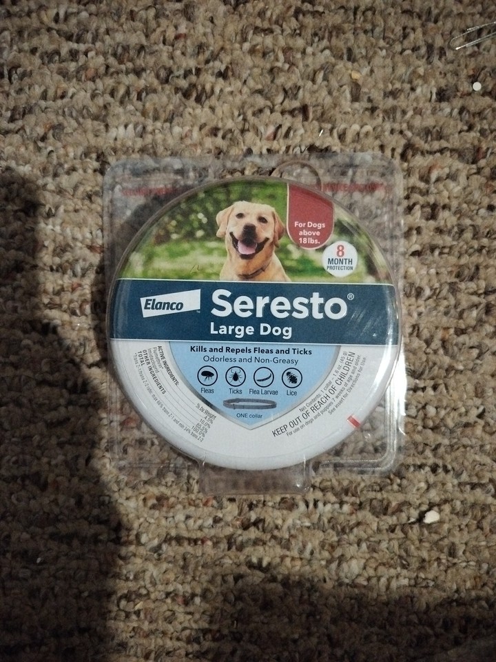Seresto Flea and Tick Collar for Large Dogs Elanco. New SEALED