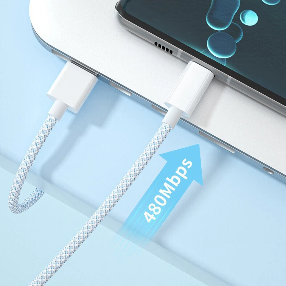 50 Wholesale 60W USB C to USB-C Cable Fast Charge Cord For iPhone15/Samsung/iPad - Image 4 of 4