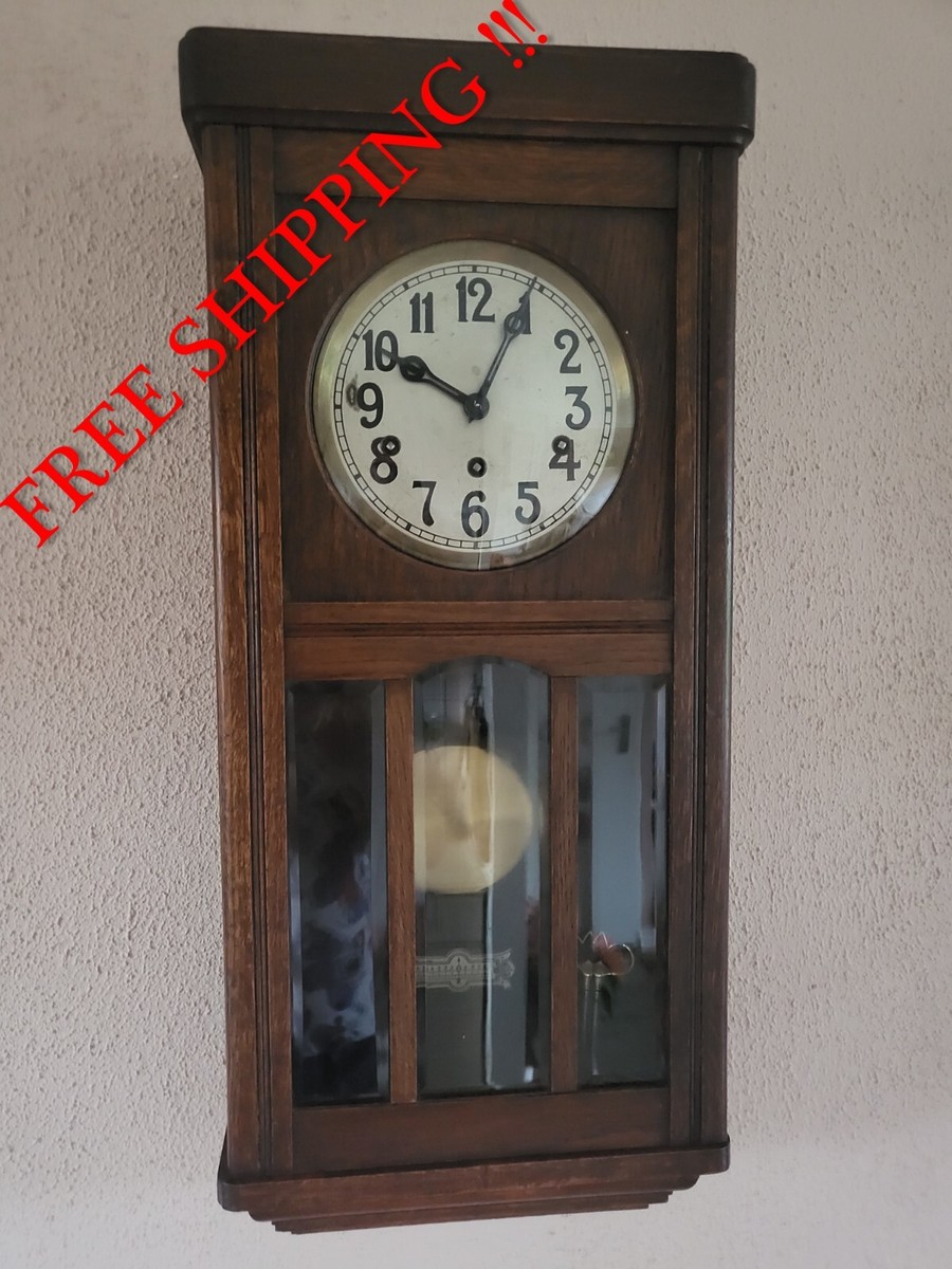 Lenzkirch RARE antique German Westminster chime wall clock ( 0573