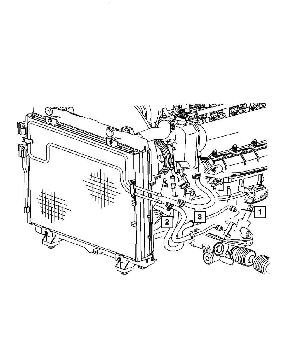 Manguera de presión de dirección asistida para Dodge Dakota 2005-2007 (P/N 68164552AA)