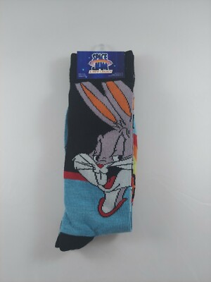 Space Jam A New Legacy Hyp Crew Socks 2 Pair Bugs Bunny Daffy Duck Adult Sz 6-12