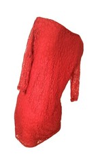 Summer casual mini lace red party dress medium.