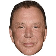 Mickey Rourke Smile Celebrity Mask, Flat Card Face