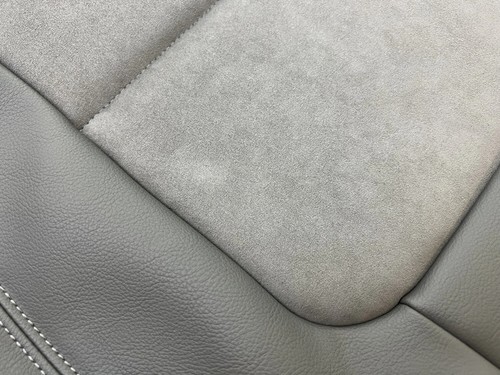 OEM Lehnen Bezug Sitzbezug Sitz vorn rechts VW Sharan 7N Alhambra Leder Grau - Bild 2 von 12