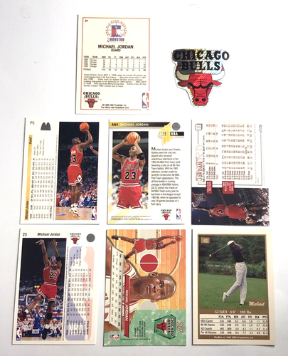 MICHAEL JORDAN / 7 Card Lot / Chicago Bulls / Nm-Mint? / Vintage Lot! + Coupon - Picture 2 of 3