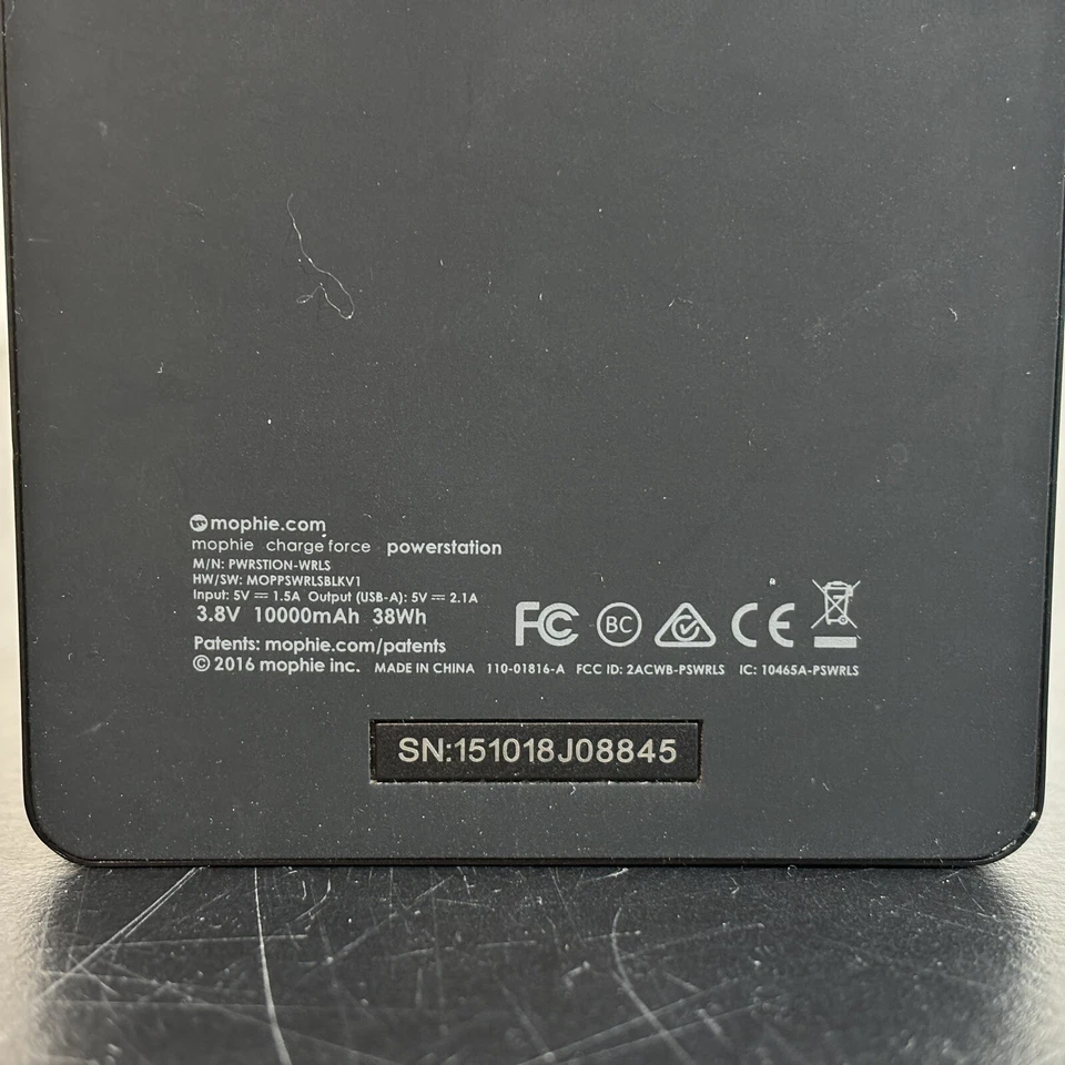 Mophie Charge Force Powerstation 10.000mAh bateria com carregamento QI - Preto - Imagem 3 de 4