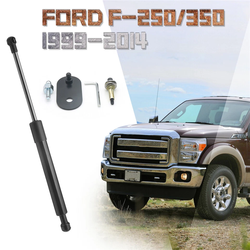 For 99-07 Ford F-250/350 Super Duty Front Hoods+Rear Tailgate Gas Struts Shocks Foto 4 de 4