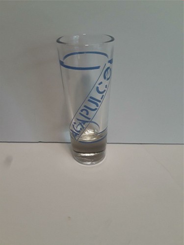 Acapulco Shot Glass Shotglass Mexico Souvenir Blue Design