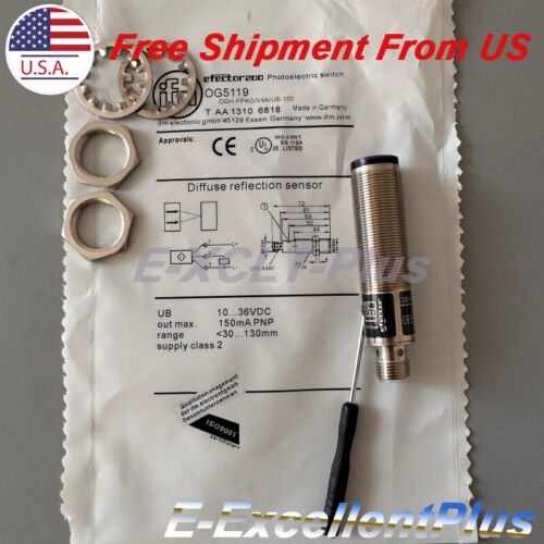 Nuovo interruttore sensore di prossimità fotoelettrico per IFM Efector OG5119 10-36VDC 4 pin - Foto 4 di 9