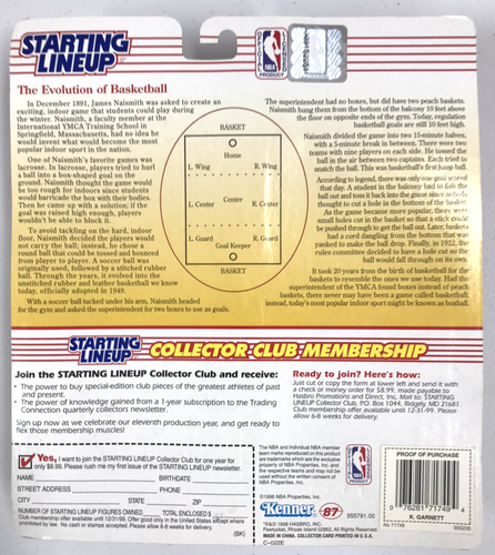 KEVIN GARNETT '98 Starting Lineup NBA Basketball Figure TIMBERWOLVES +Bonus Card - Picture 2 of 4