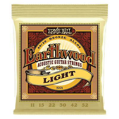 Ernie Ball 2004 Earthwood 80/20 Bronze Light Saiten 012-054 Akustik Gitarre