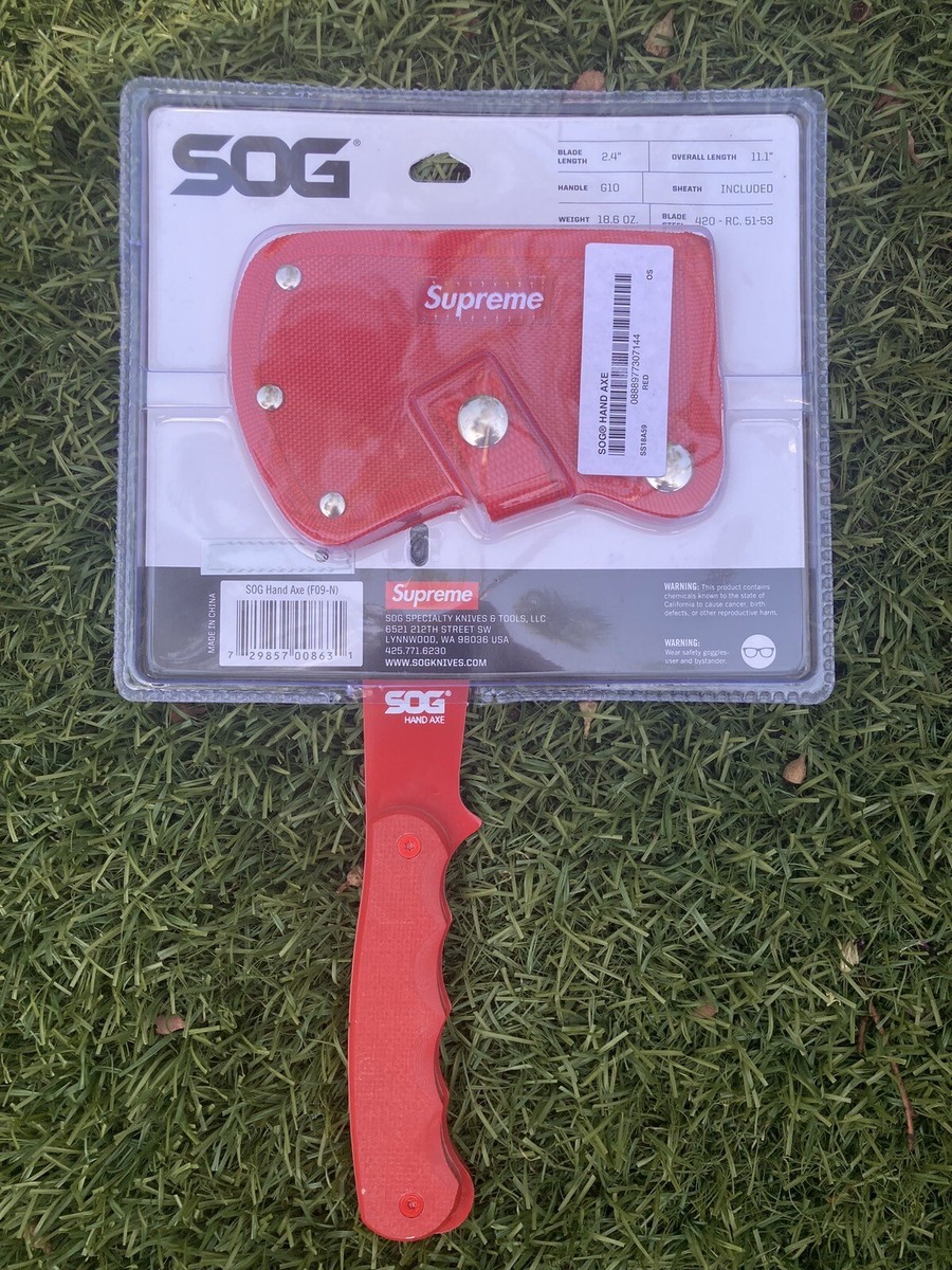 Supreme x SOG Hand Axe Red SS18 - Brand New - Authentic | eBay