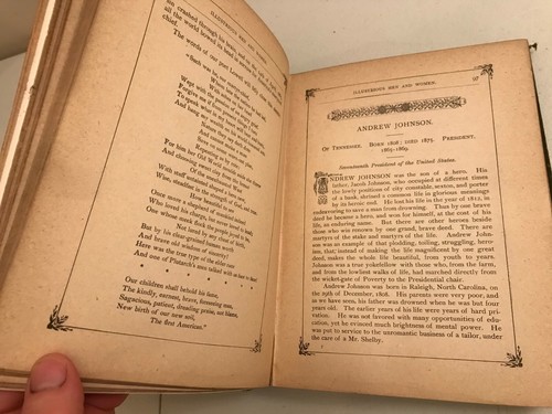 Antique 1885 HC PLEASANT HOURS with ILLUSTRIOUS MEN AND WOMEN HANDFORD BOOK - Picture 9 of 9