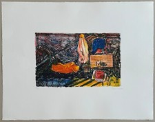 Norbert Tadeusz, Gartenszene, Farblithographie, 1993, handsigniert und numm.