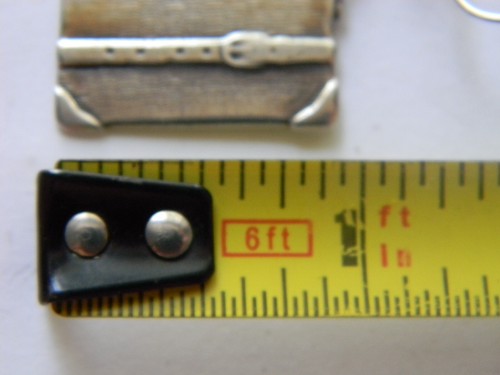 Vintage T. Foree Hunsicker Victorian Sterling Silver Luggage Tag Hook Earrings - Picture 5 of 7