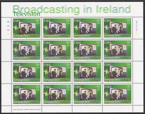 IRELAND - 2001 BROADCASTING IN IRELAND TELEVISION & RADIO SET OF 4 SHEETS - MNH - Picture 5 of 5
