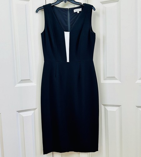 Katherine Kelly Shay Sleeveless Crepe Sheath Dress, Size-6 - Picture 2 of 5
