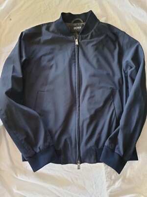 Hugo Boss Herren Jacke P Hanry Bomber Jacket Blau Gr.48 TOP wie Neu NP 349