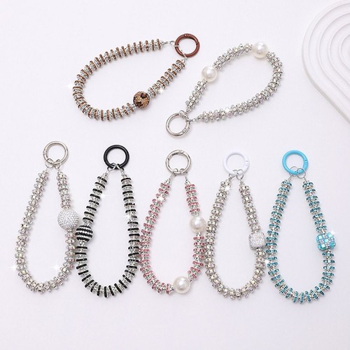 Bright Diamond Crystal Anti-lost Rope Glitter Wrist Straps Phone Accessories - 第 1/21 張圖片