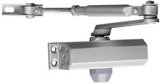 Seco-Larm SD-C131-SQ Surface-Type Door Closer, Silver Fits Metal or Wood Doors