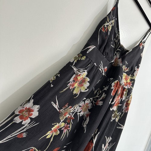 Portmans Silk Dress Size 14 Black Floral 2000s/Y2K Vintage - Picture 2 of 7