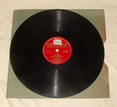 Colombia レコード 78RPM COLUMBIA Frank Sinatra –37883 So Far /A Fellow Needs A