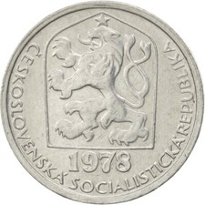 [#467687] Coin, Czechoslovakia, 10 Haleru, 1978, AU(55-58), Aluminum, KM:80