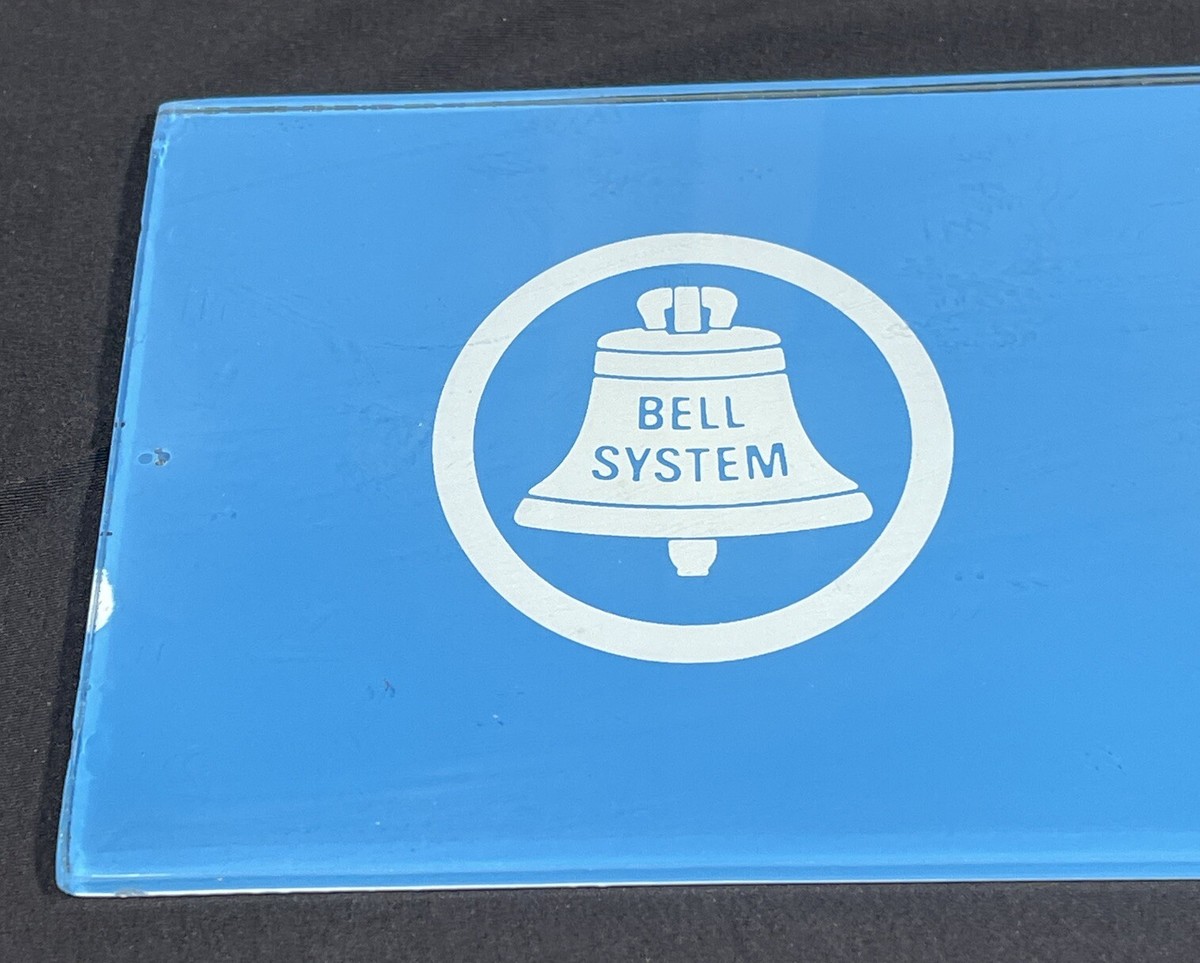 VTG 1960-70's Glass BELL Telephone Booth/Pay Phone Sign-25 1/2