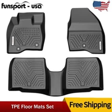 3D Floor Mats For 2015- 2019 Ford Explorer All Weather Anti-Slip TPE Floor Liner