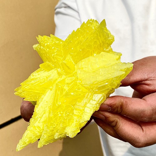481G Rare yellow sulfur crystal quartz crystal mineral specimen - 第 12/13 張圖片