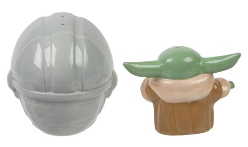 Juego de sal y pimienta de cerámica esculpida Star Wars The Mandalorian The Child Grogu - Imagen 4 de 10