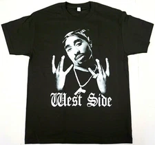 2Pac T-shirt TUPAC SHAKUR West Side Rap Hip Hop Tee Men's 100% Cotton Tee New