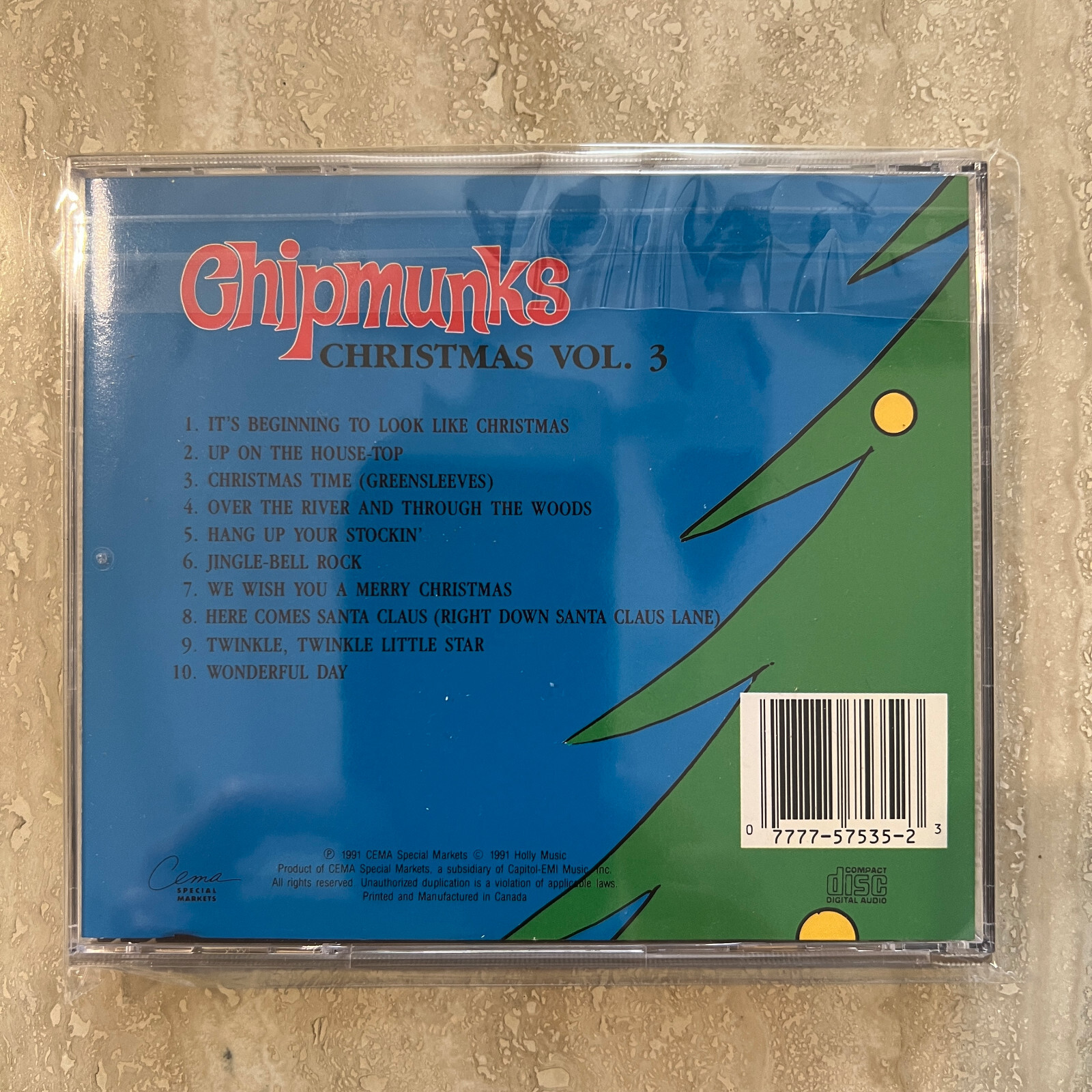CD Chipmunks Alvin Simon Theodore Christmas Volume 3 Holly Music 1991