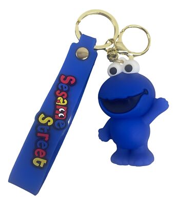 Sesame Street Cookie Monster 3D Silicone Charm Keychain