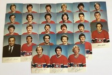 1980/81 MONTREAL CANADIENS TEAM ISSUED SET OF 26 CARDS--LaFLEUR, RARE BILL BAKER