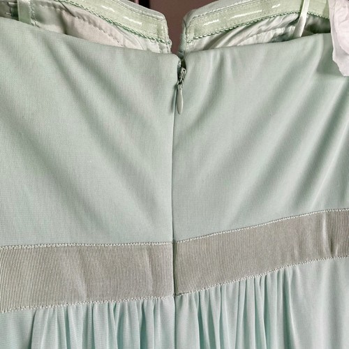 Maxi Vestido Formal Adrianna Papell Para Mujer 10 Como Nuevo Acanalado Gasa Estrás Nuevo con Etiquetas - Imagen 10 de 24