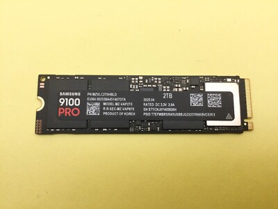 SAMSUNG 9100 PRO 2TB M.2 2280 PCIe 5.0 NVMe Internal SSD MZ-VAP2T0