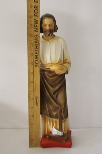 VINTAGE ST. JOSEPH THE WORKER FIGURE CATHOLIC STATUE GIFTS PLASTER 15'' - Picture 22 of 22