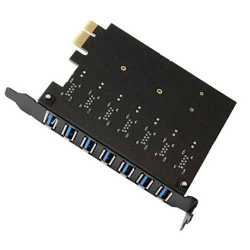 PCI-E Expansion Card Adapter 7 Ports USB 3.0 Hub External Controller Extender