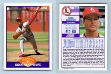 Greg Matthews - Cardinals #286 Score 1989 Baseball Trading Card