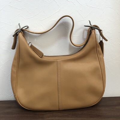 バッグ COACH y2k 00 oldcoach hobo oneshoulder COACH HOBO SHOULDER BAG Y2K BROWN PEBBLE LEATHER SILVER
