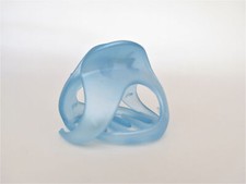 Lite blue velvet like hair claw clip